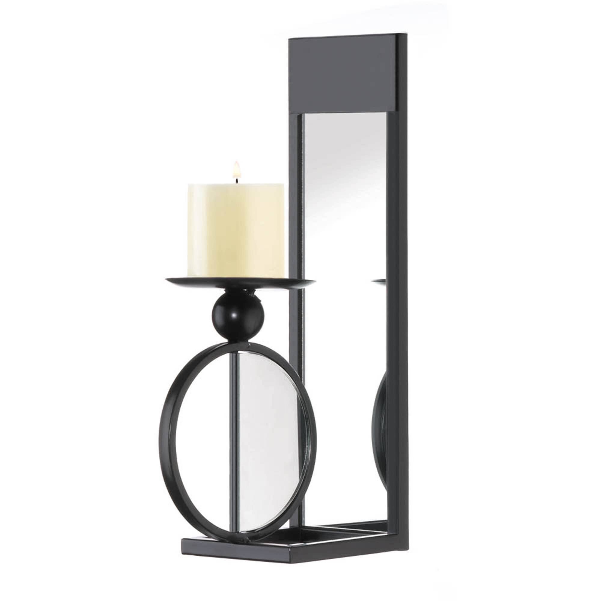 15.5" Mirrored Candle Wall Sconce